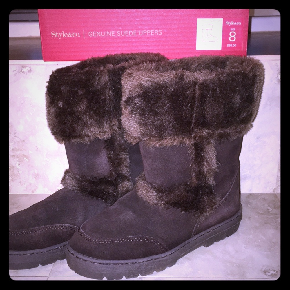 Genuine Suede Upper Boots size 8